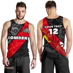 (Custom Personalised) Bombers Naidoc Week Men's Tank Top Essendon Ingenious Spesial Version - Custom Text and Number