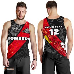 (Custom Personalised) Bombers Naidoc Week Men's Tank Top Essendon Ingenious Spesial Version - Custom Text and Number