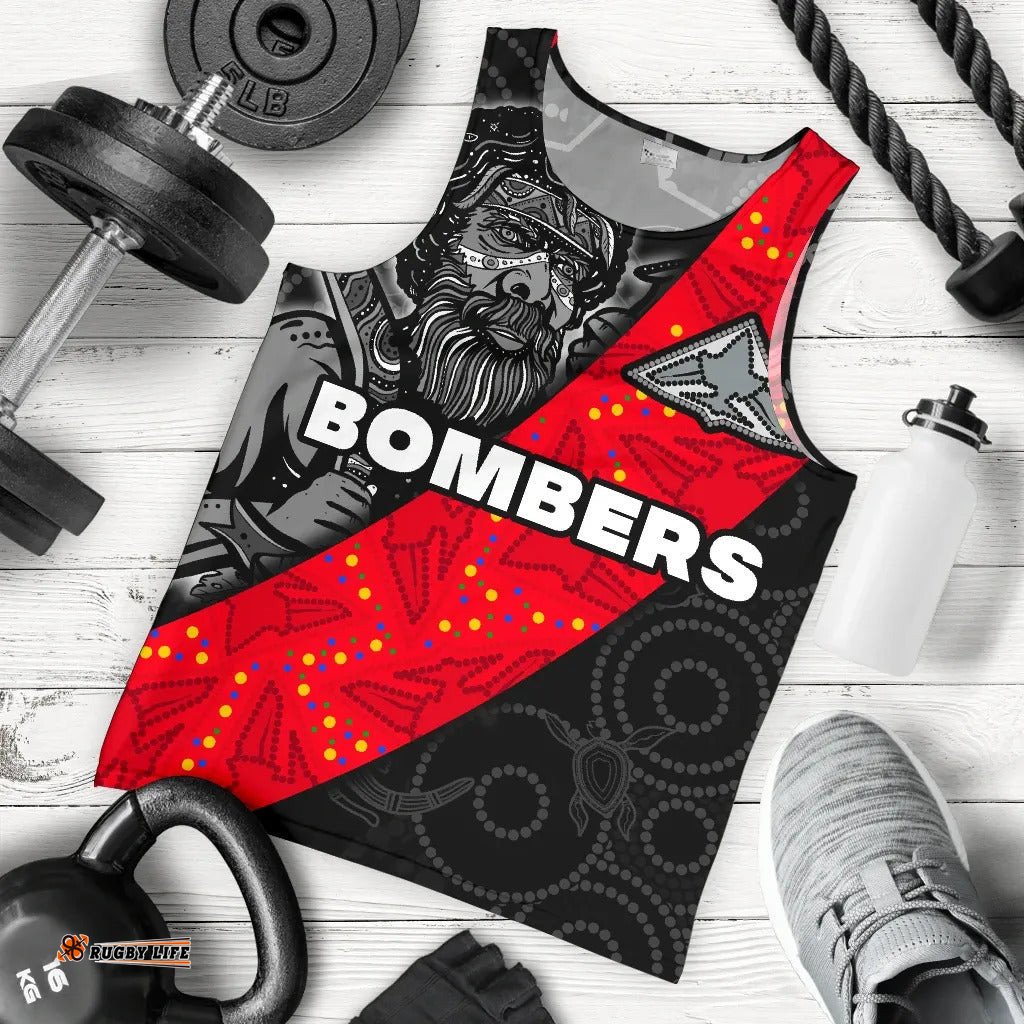 (Custom Personalised) Bombers Naidoc Week Men's Tank Top Essendon Ingenious Spesial Version - Custom Text and Number