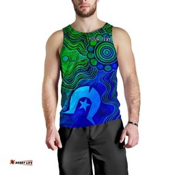 Custom Aboriginal Men's Tank Top , Torres Strait Islands Flag