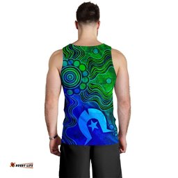 Custom Aboriginal Men's Tank Top , Torres Strait Islands Flag