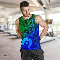 Custom Aboriginal Men's Tank Top , Torres Strait Islands Flag