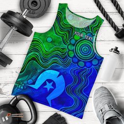 Custom Aboriginal Men's Tank Top , Torres Strait Islands Flag