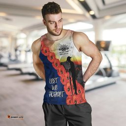 Anzac Lest We Forget Men's Tank Top - All Gave Some, Some Gave All -
