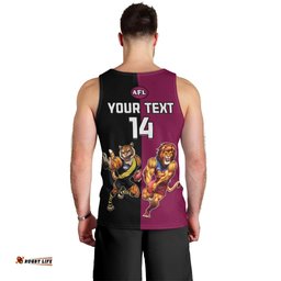 Personalised Richmond And Brisbane Lions Football Men Tank Top Sporty Version