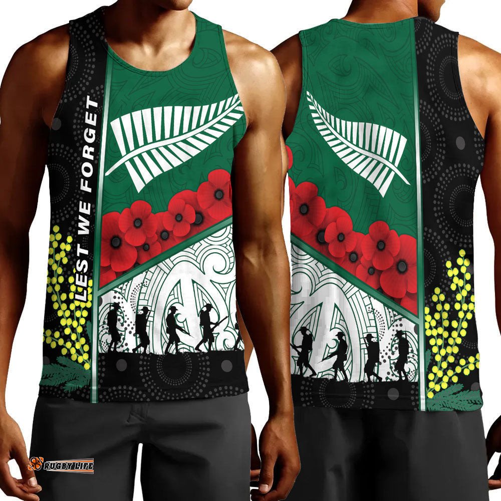 Vibe Hoodie Clothing - Australia Indigenous & New Zealand Maori Anzac Men Tank Top