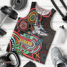 Custom Bombers Football Aboriginal Art Men Tank Top NAIDOC Indigenous Tribal