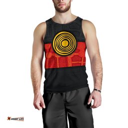 Aboriginal Men's Tank Top - Aussie Indigenous Flag