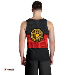 Aboriginal Men's Tank Top - Aussie Indigenous Flag