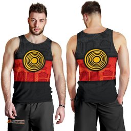 Aboriginal Men's Tank Top - Aussie Indigenous Flag