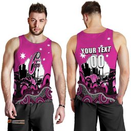 (Custom Personalised And Number) Happy Australia Day- Sydney Sixers Men Tank Top
