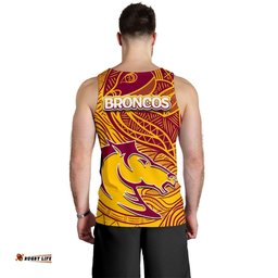 Brisbane Broncos Men's Tank Top Tribal Style