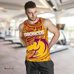 Brisbane Broncos Men's Tank Top Tribal Style