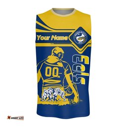 Parramatta Eels Oneck Tank Top Personalized Pentagon Style- NRL