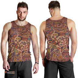 Men Tank Top - Aboriginal Patterns Mens Tank Animal Art