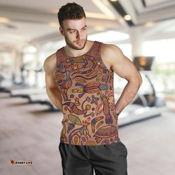 Men Tank Top - Aboriginal Patterns Mens Tank Animal Art