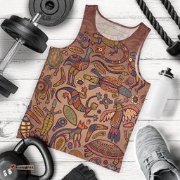 Men Tank Top - Aboriginal Patterns Mens Tank Animal Art