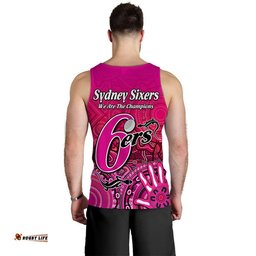Sydney Sixers Champions Men Tank Top Lizard Indigenous Aboriginal