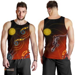 Aboriginal Men's Tank Top - Flowers On The Land