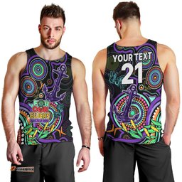 Custom Dockers Football Aboriginal Art Men Tank Top NAIDOC Indigenous Tribal