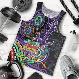 Custom Dockers Football Aboriginal Art Men Tank Top NAIDOC Indigenous Tribal