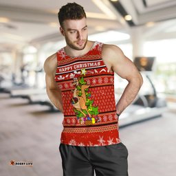 Australia Christmas Kangaroo Aboriginal Pattern Men Tank Top -