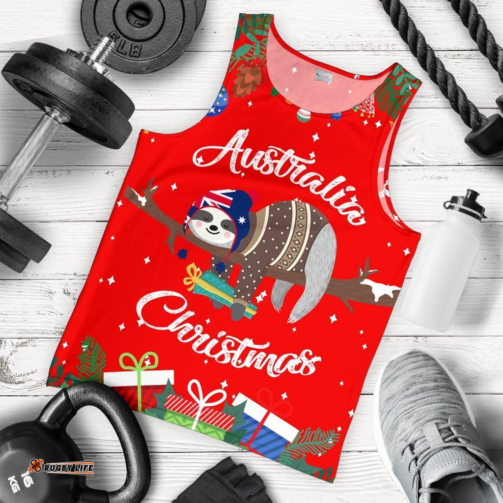 Christmas Australia Men's Tank Top Red - Merry Christmas