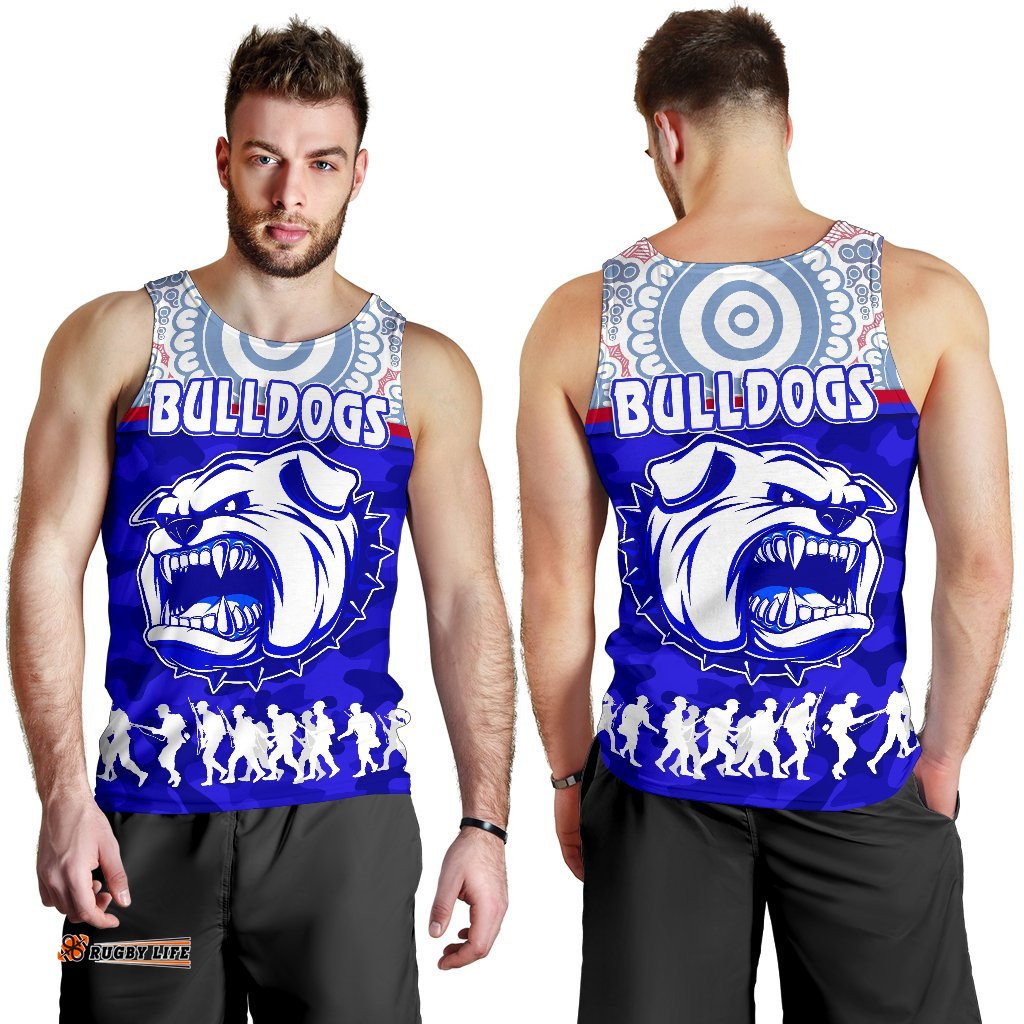 Western Bulldogs Men Tank Top Anzac Day Indigenous