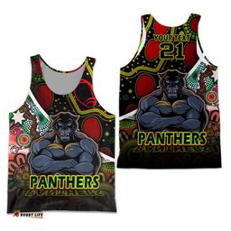 (Custom Personalised) Penrith Panthers Men Tank Top Strong Panthers Legend With Special Aboriginal Style