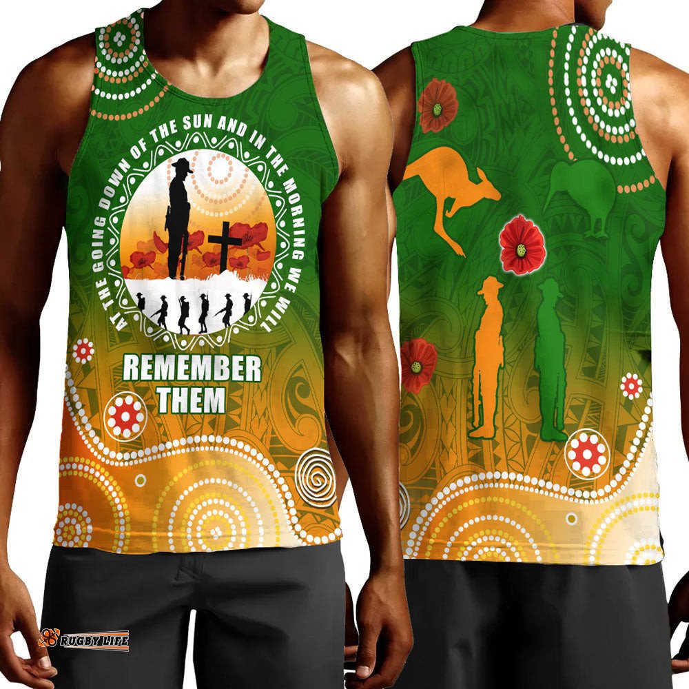 Vibe Hoodie Clothing - Anzac New Zealand Maori - Australia Indigenous Men Tank Top