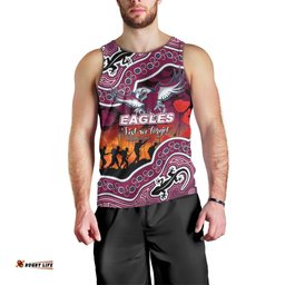 (Custom Personalised) Anzac Day NRL - Sea Eagles Men Tank Top Aboriginal Lizard Patterns
