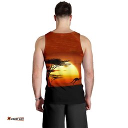 Men Tank Top - Kangaroo Mens Tank Sunset Ver01