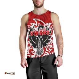 Sydney Men Tank Top Simple Indigenous Swans