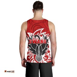 Sydney Men Tank Top Simple Indigenous Swans