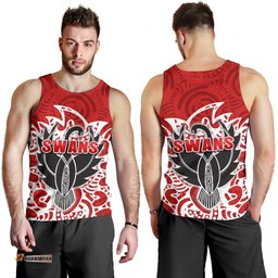 Sydney Men Tank Top Simple Indigenous Swans