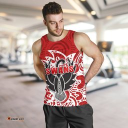 Sydney Men Tank Top Simple Indigenous Swans