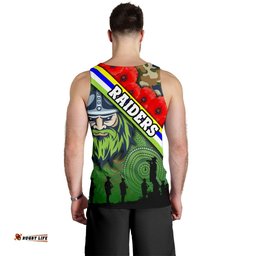 Raiders Men's tank Top Canberra Anzac Day