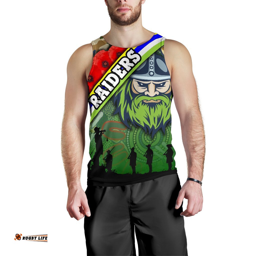 Raiders Men's tank Top Canberra Anzac Day