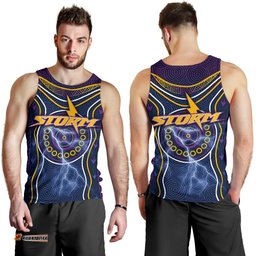 Melbourne Men Tank Top Lightning Storm Indigenous