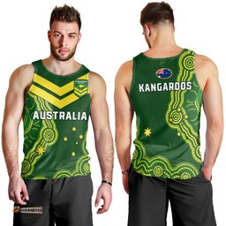 Australia Rugby Men Tank Top The Kangaroos Champions Pacific Indigenous