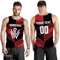(Custom Personalised And Number) Wanderers Football Men Tank Top Sporty Style