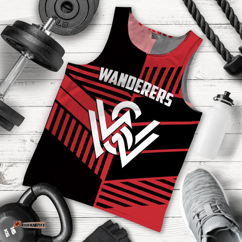 (Custom Personalised And Number) Wanderers Football Men Tank Top Sporty Style