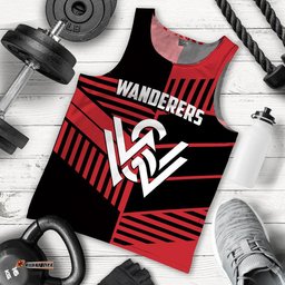 (Custom Personalised And Number) Wanderers Football Men Tank Top Sporty Style