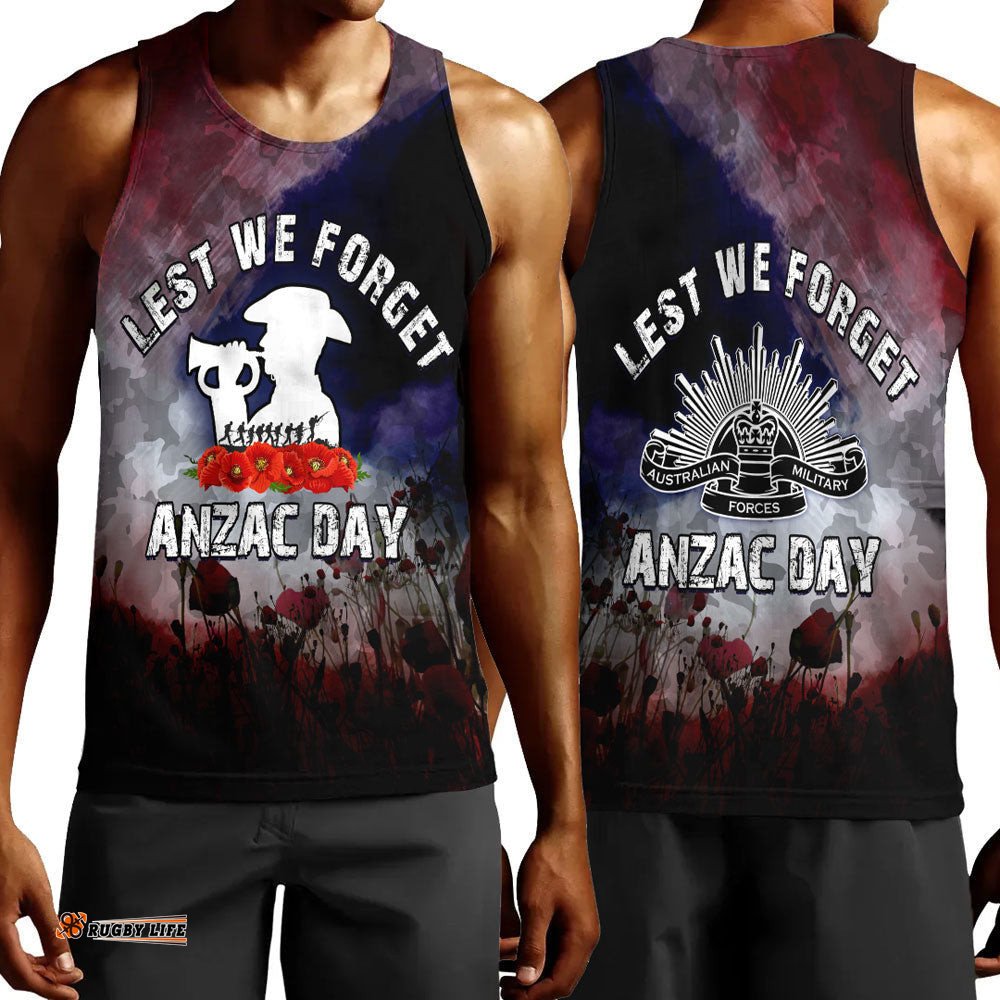 Vibe Hoodie Clothing - Anzac Day The Australian Army Men Tank Top