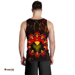 Aboriginal Men's Tank Top - Australia Map and Indigenous Flag