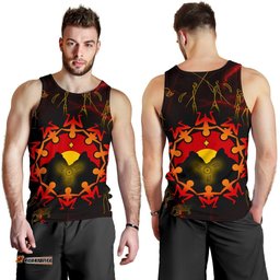 Aboriginal Men's Tank Top - Australia Map and Indigenous Flag