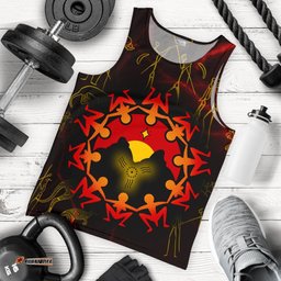 Aboriginal Men's Tank Top - Australia Map and Indigenous Flag