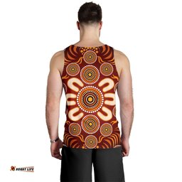 Aboriginal Men's Tank Top - Circle Flowers Patterns Ver02