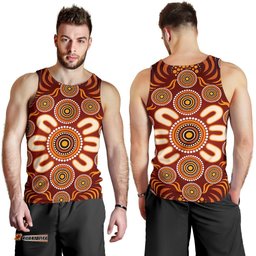 Aboriginal Men's Tank Top - Circle Flowers Patterns Ver02