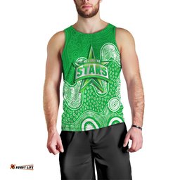 Melbourne Stars Men Tank Top - Aboriginal Style Of Dot -